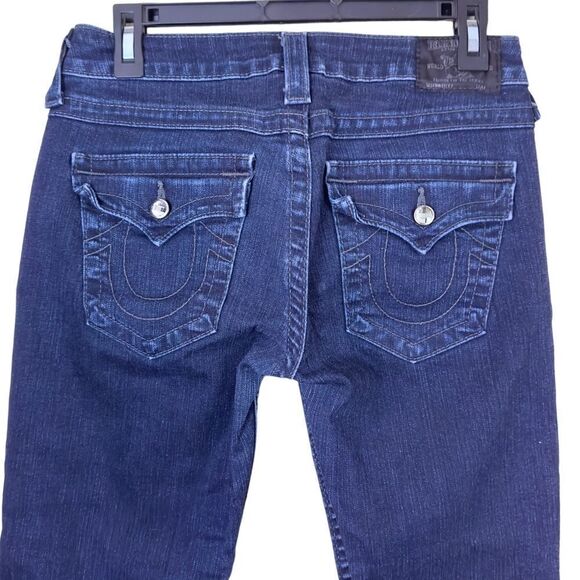 True Religion Cropped Becky Blue Jeans Size 28 - Picture 10 of 10